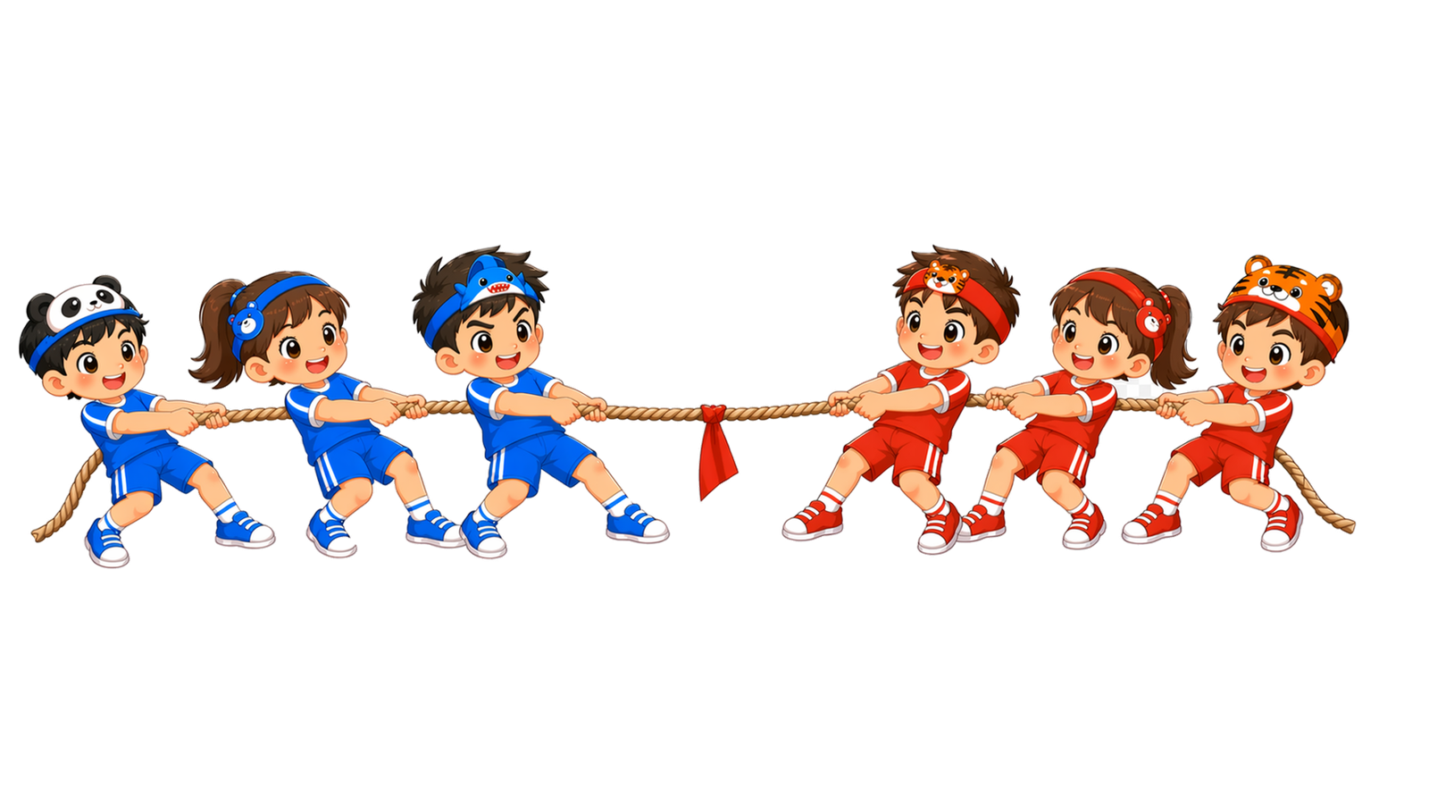 整队一体式拔河比赛图
